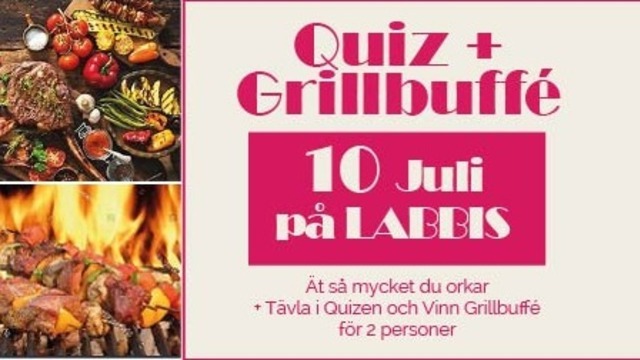 Boka Quizkväll + Grillbuffé på Labbis